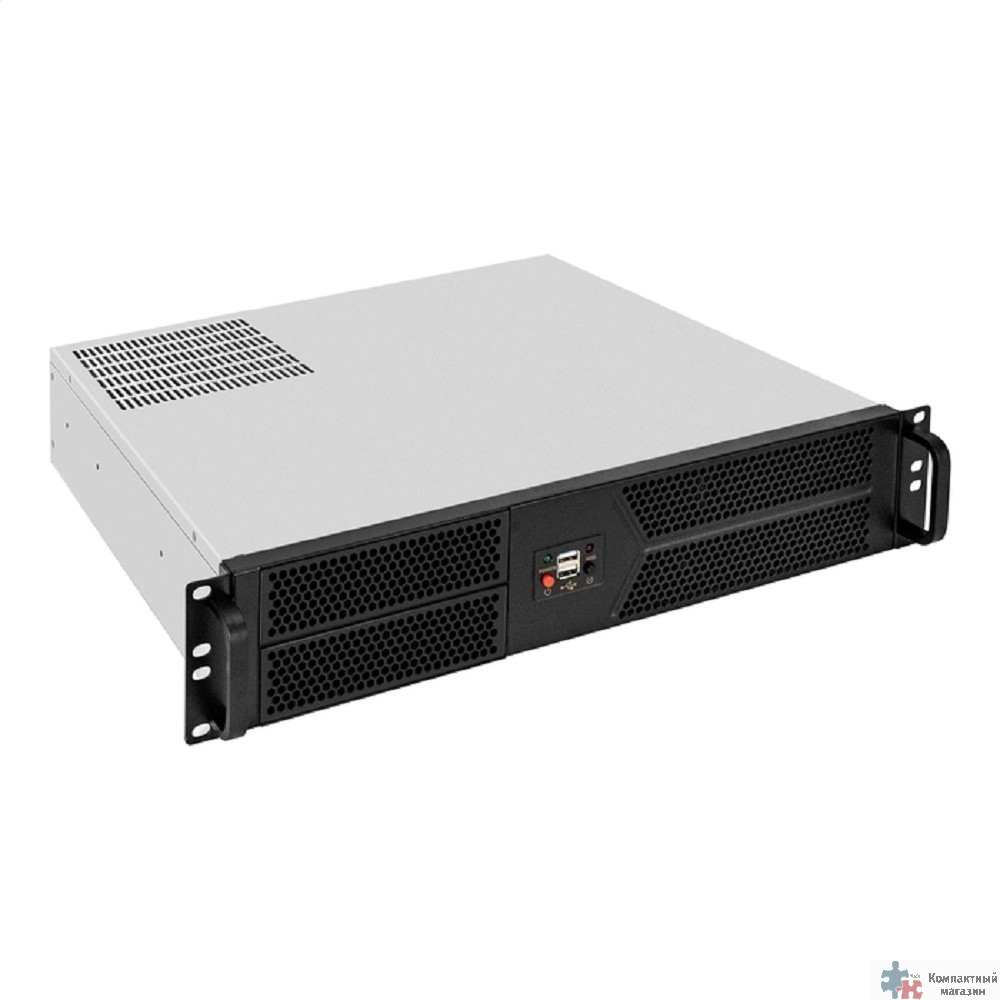 Exegate EX298539RUS Серверный корпус ExeGate Pro 2U400-04 <RM 19", высота 2U, глубина 400, БП 700RADS, 2*USB>