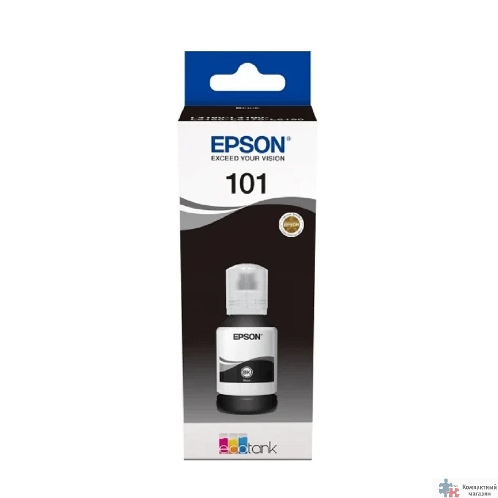EPSON C13T03V14A  Контейнер 101 с черными чернилами для L4150/L4160/L6160/L6170/L6190, L6290 127 мл. 