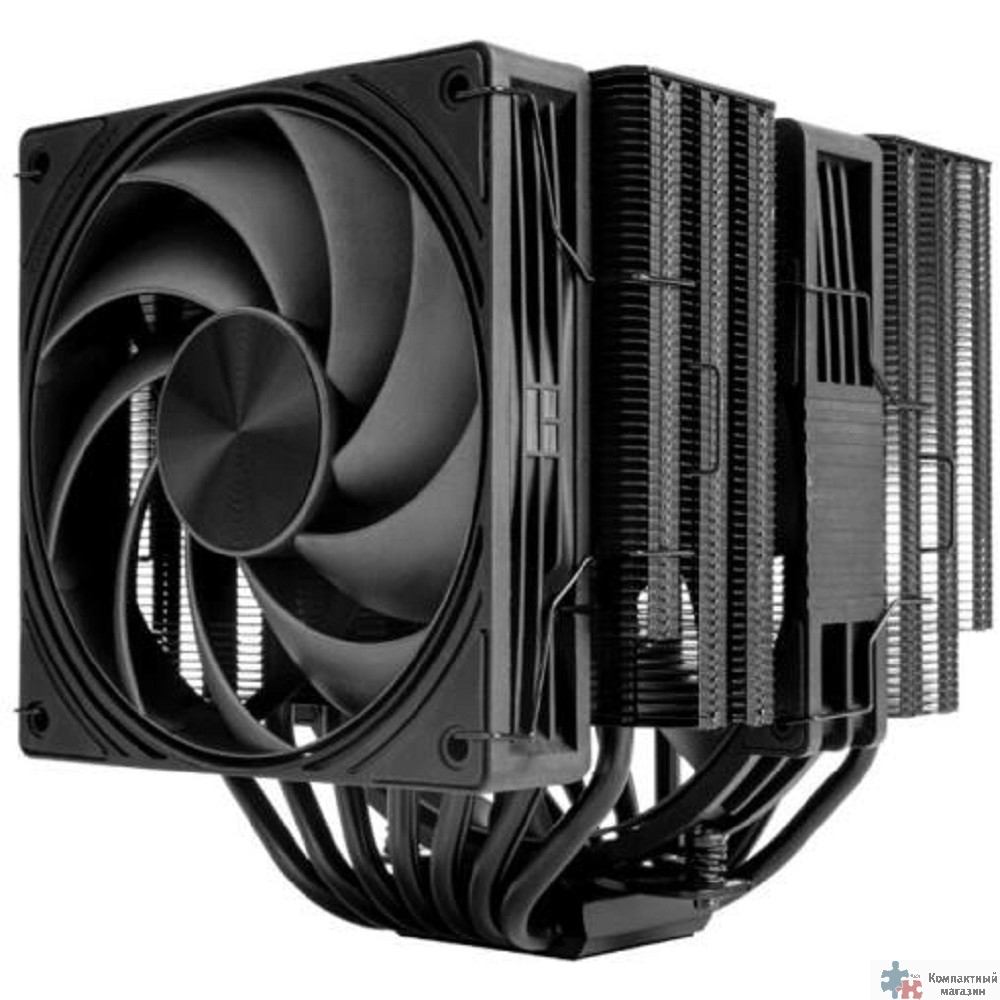 Thermalright Кулер Frost Tower 140 Black LGA115X/1200/1700/1851/2011/2066/AM4/AM5 (Dual Tower, 120mm + 140mm PWM Fan, медное основание, 7 тепл. трубок 6мм) / TRFT140B