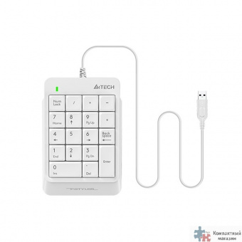 Повреждение упаковки Числовой блок A4Tech Fstyler FK13P белый USB slim для ноутбука (FK13P WHITE)