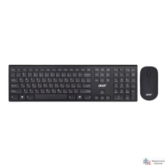 Acer OKR030 [ZL.KBDEE.005] Комплект (клавиатура + мышь) Combo wilreless USB  slim black 