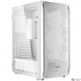 Ginzzu GL185 White боковая дверца закаленное стекло на петлях на магнитах