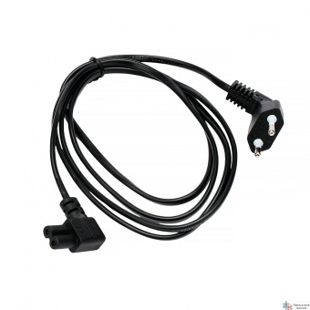Cablexpert  Кабель питания CEE 7/16-C7, 2x0.75мм2, 2.5А, VDE, угл.разъемы, 1.8м, черный, пакет (PC-184A-VDE-1.8M)