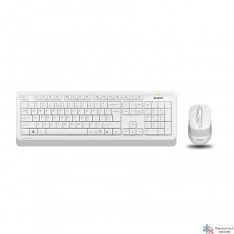 Повреждение упаковки Клавиатура и мышь Wireless A4Tech FG1010 WHITE бело-серая, USB [1147575]