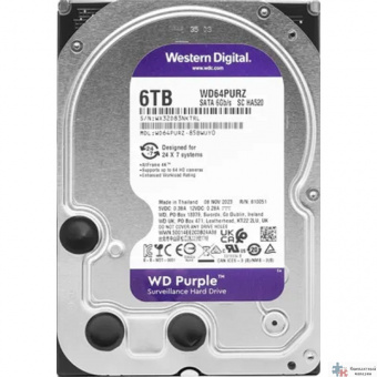 6TB WD Purple (WD64PURZ)  {Serial ATA III, 5400- rpm, 256Mb, 3.5"}