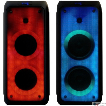 Повреждение упаковки Ginzzu GM-215 {80Вт, LED-дисплей, TWS, 60Гц- 18кГц, USB-flash, microSD-card, FM-радио, пульт ДУ, батарея 7,4В/5400мАч}