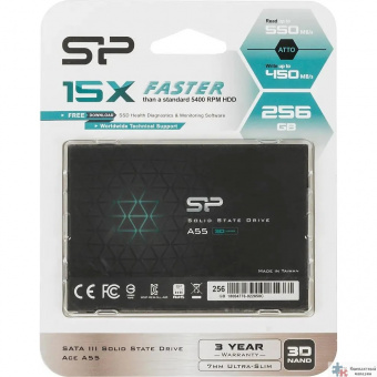 Silicon Power SSD 256Gb A55 SP256GBSS3A55S25 2.5", SATA3