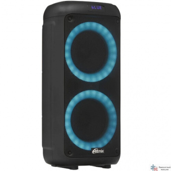 Повреждение упаковки RITMIX SP-875B black {Bluetooth, 30 Гц -18 КГц, FM-радио, RGB-подсветка, AUX, USB, microSD (до 32 Гб, MP3), дисплей: LED, до 6 часов, вход: Jack 6.3 мм, Jack 3.5 мм, USB, 3600 мАч