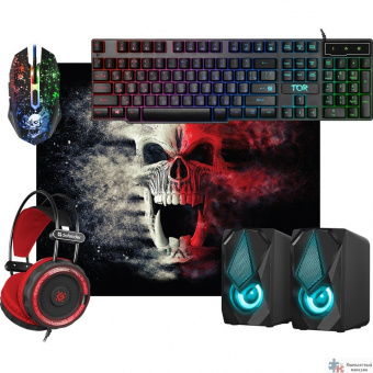 Повреждение упаковки Defender Игровой набор Tor MHP-127 [52127] {мышь+клавиатура+ковер+колонка+гарнитура}