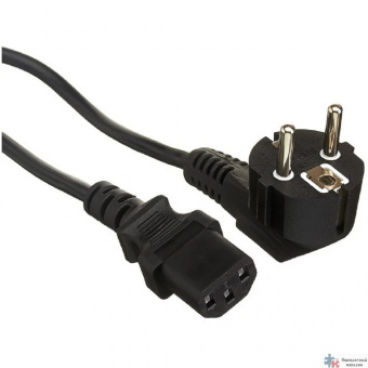 Exegate EX297784RUS Кабель питания Power PC-1,8P (Евровилка угловая Schuko->C13, VDE-250V-3*1.0mm2, медь, черный, 16A, 1.8м)