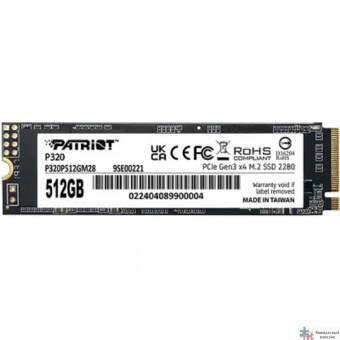 SSD Patriot PCIe 3.0 x4 512GB P320P512GM28 P320 M.2 2280