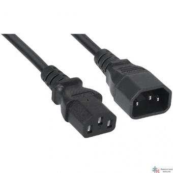 Cabeus PC-189-VDE-1.2M Кабель питания монитор-компьютер IEC 320 C13 - IEC 320 C14 (3x0.75). 1.2м